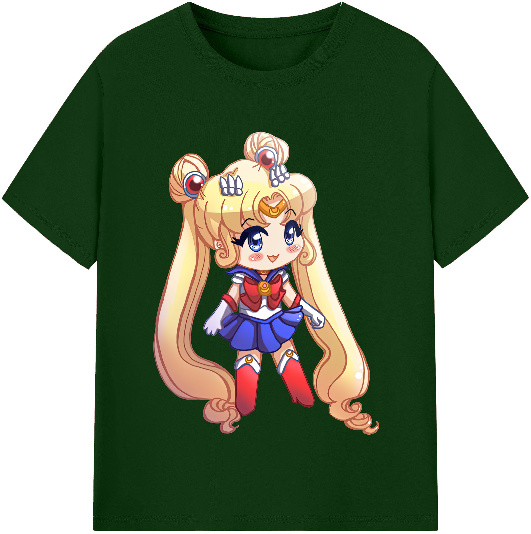 （画像用） 美少女戦士セーラームーン 月野 うさぎ つきの うさぎ Sailor Moon Tsukino Usagi 綿100％半袖Tシャツ（フロントプリント）